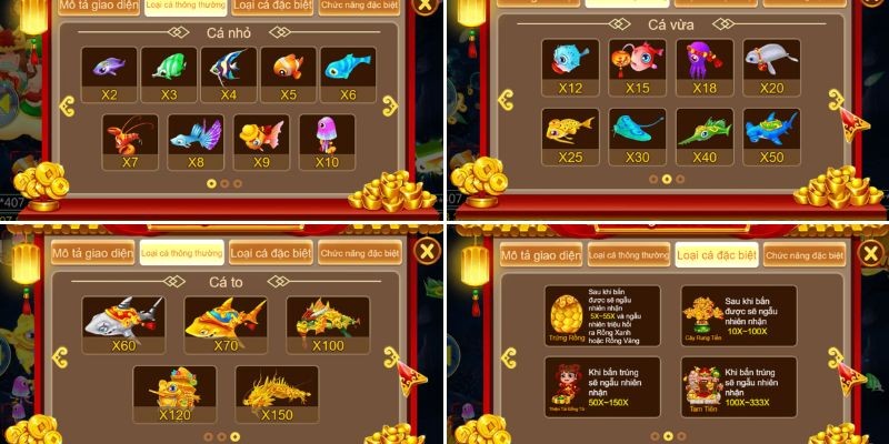 Chinh phục các loài cá để giành nhiều điểm thưởng nhất