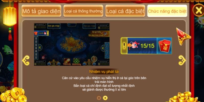 Thực hiện nhiệm vụ trong Bắn cá Tiên để tăng điểm thưởng